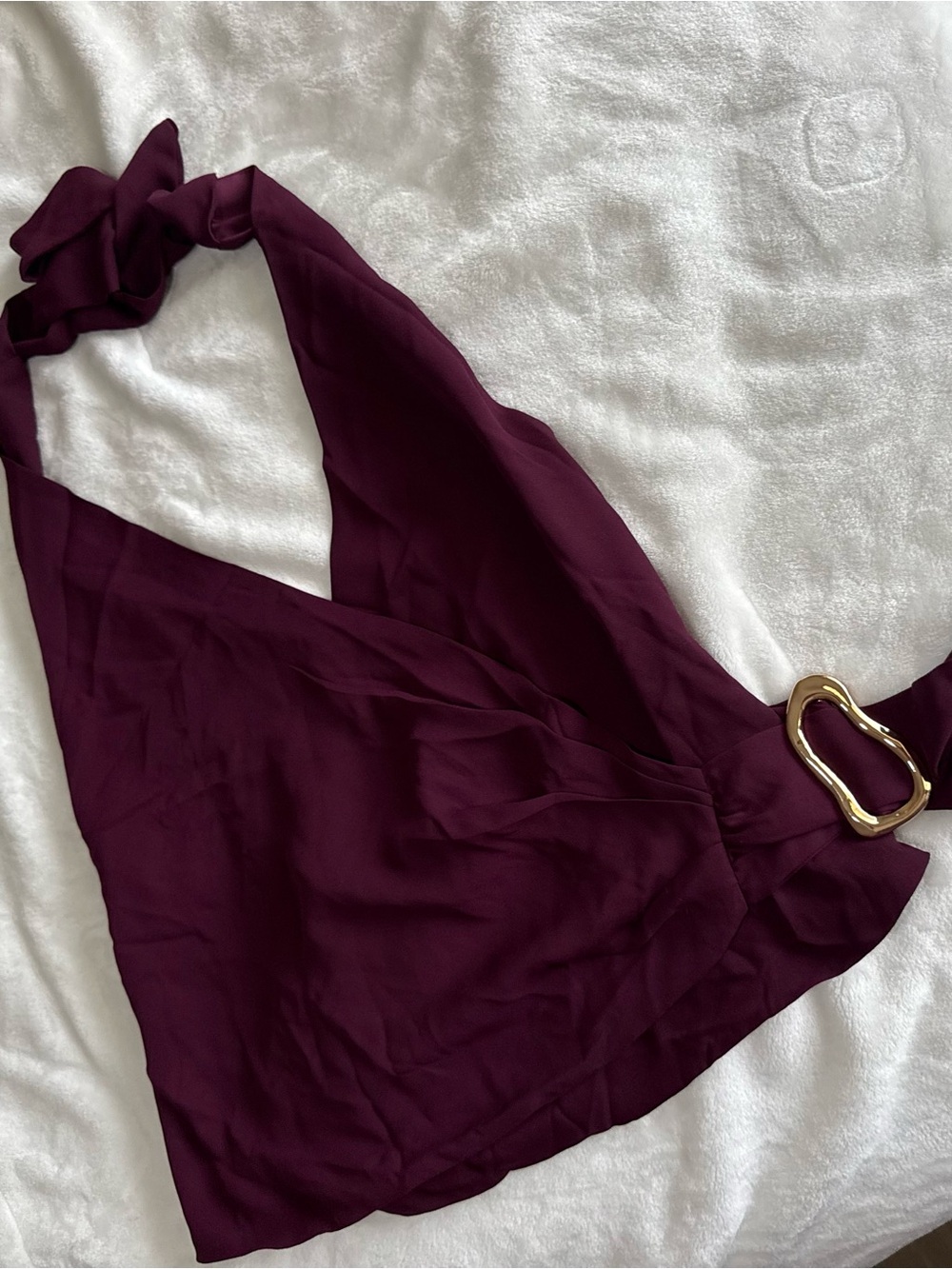 Peppermayo Plum Shift Top with Ivory Tag